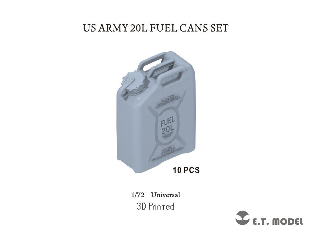 ET Model P72-002 US ARMY 20L FUEL CANS SET (3D Print) 1/72