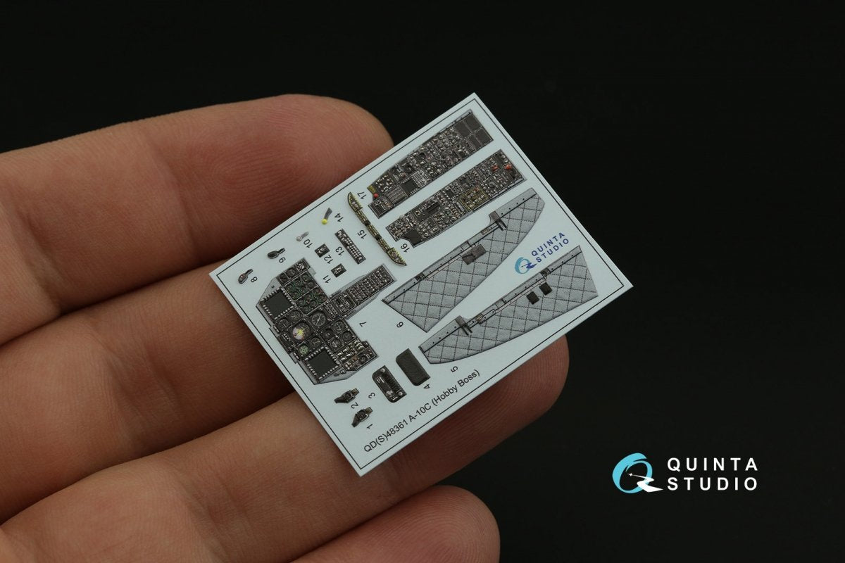 Quinta Studio QDS-48361 A-10C 3D-Printed &amp;amp; coloured Interior on decal paper (Hobby Boss) (Small version) 1/48 – zdjęcie 7