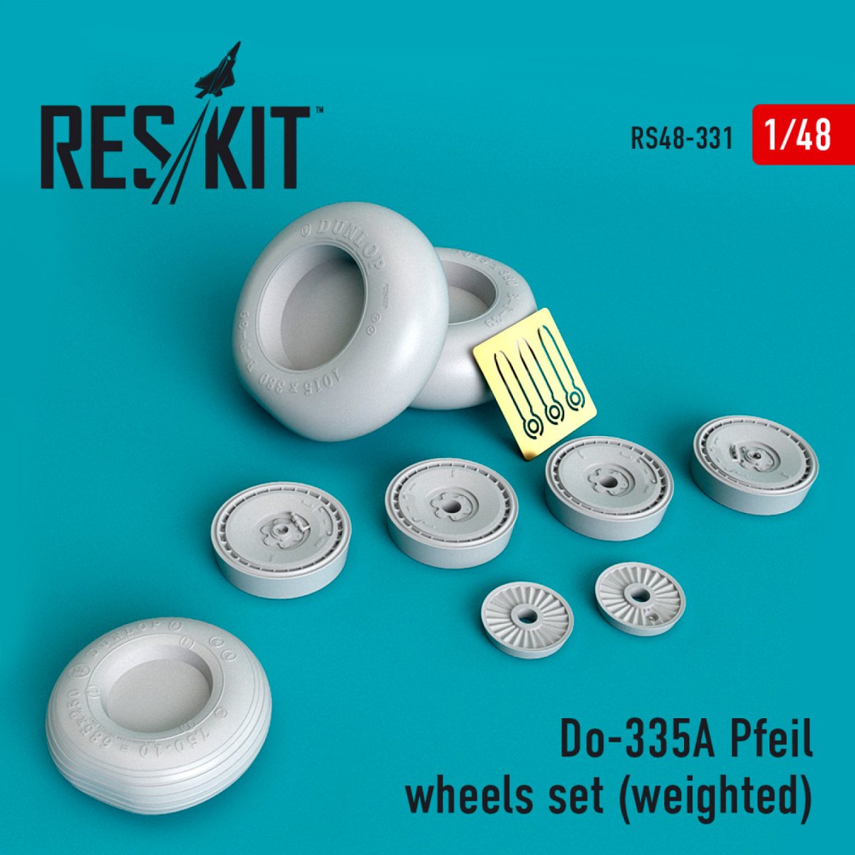 RESKIT RS48-0331 DO-335А "PFEIL" WHEELS SET (WEIGHTED) 1/48