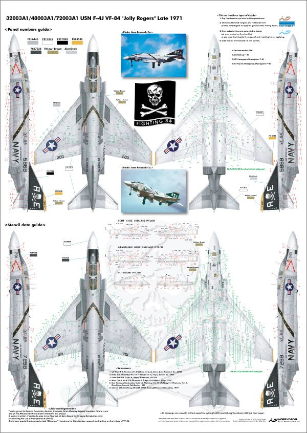 HobbyDecal AL48003V1 F-4J VF-84 Jolly Rogers Late 1971 1/48 – zdjęcie 4