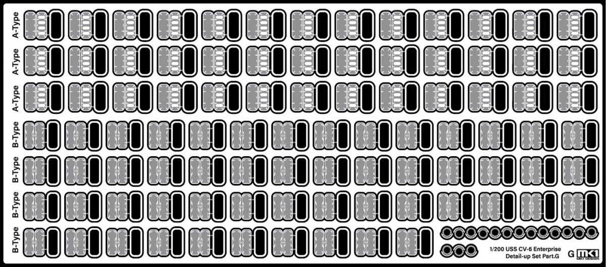 MK1 Design MD-20021 US Navy Aircraft Carrier CV-6 Enterprise Detail Up Parts Dx for Trumpeter 1/200 – image 48