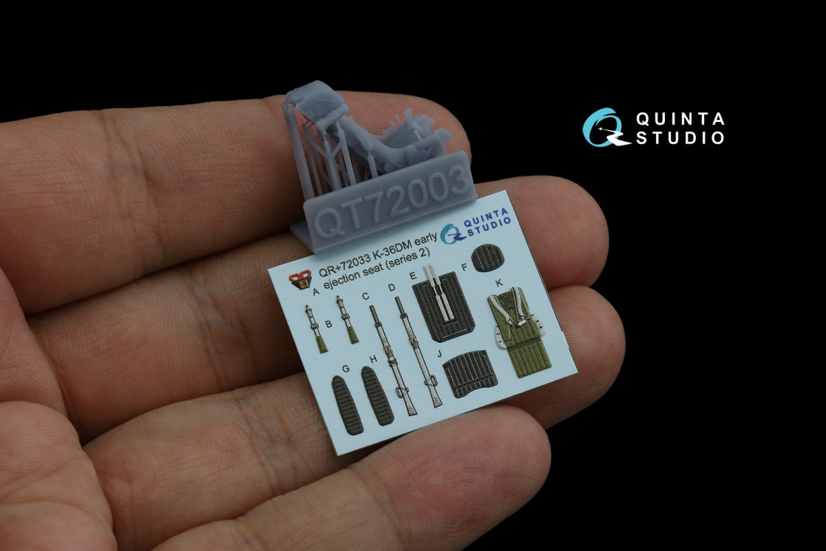 Quinta Studio QR+72033 K-36DM Series2 (early) ejection seat (for MiG-29, MiG-31, Su-27, Su-33 aircraft until 2007) (All kits) 1/72 – zdjęcie 2