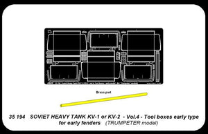 Aber 35194 Russian heavy tank KV-1, KV-2 - vol. 4 - additional set - tool boxes early type for early fenders 1/35 – zdjęcie 4