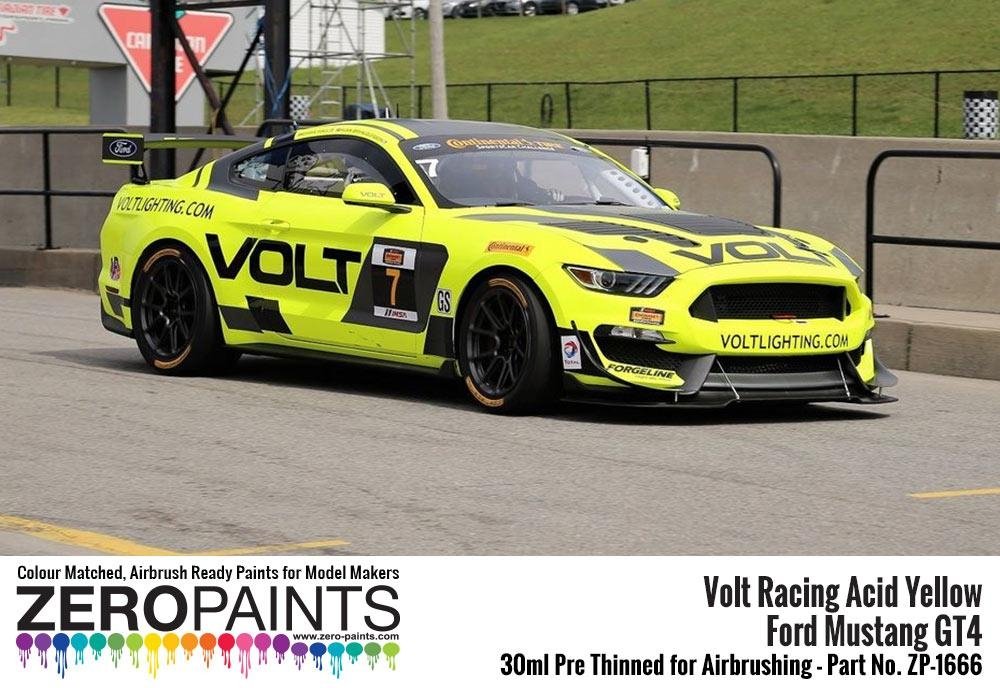 Zero Paints 1666 Volt Racing Acid Yellow for Ford Mustang GT4 30 ml – zdjęcie 2