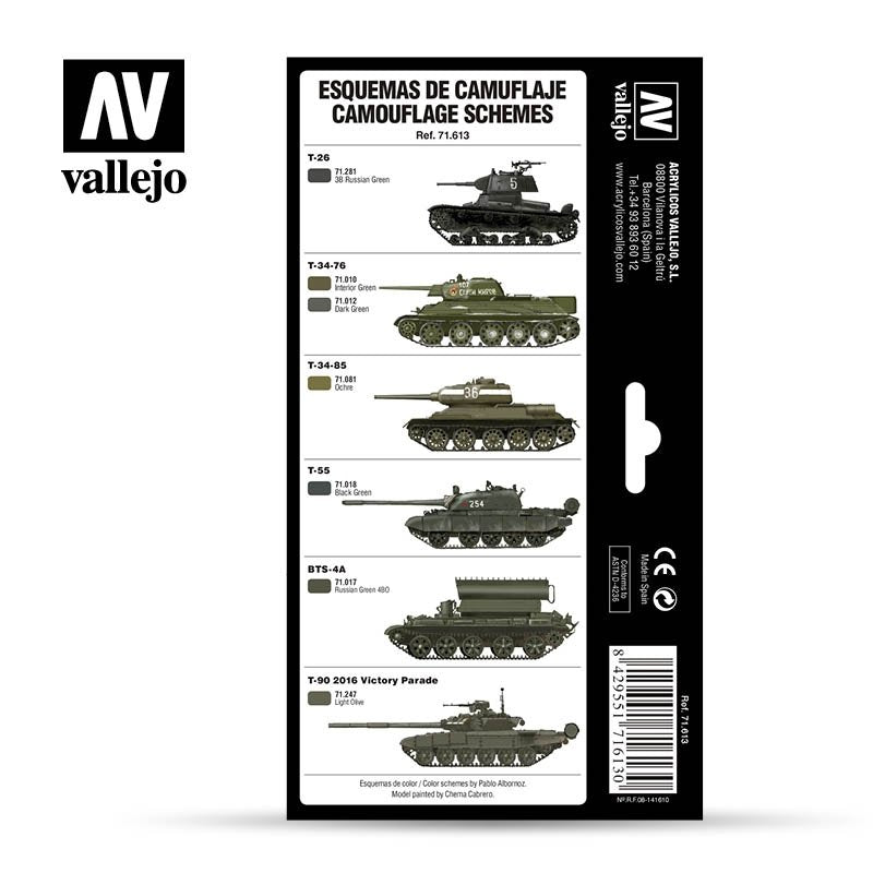 Vallejo 71613 SRussian Greens (1928’s to Present) 8 x 17ml – immagine 2