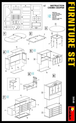 MiniArt 35548 FURNITURE SET 1/35 – zdjęcie 3