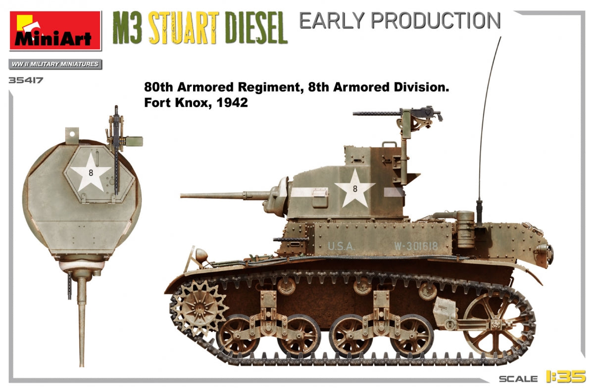 MiniArt 35417 M3 Stuart Diesel Early Production 1/35 – image 4