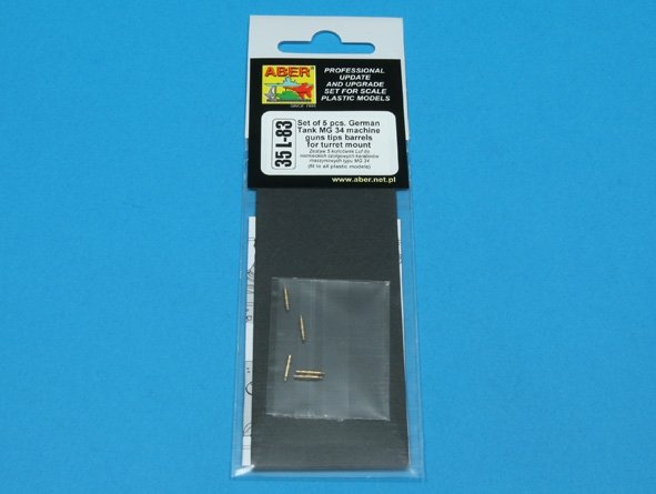 Aber 35L-083 Set of 5 pcs. German Tank MG 34 machine guns tips barrels for turret mount 1/35 – Bild 3