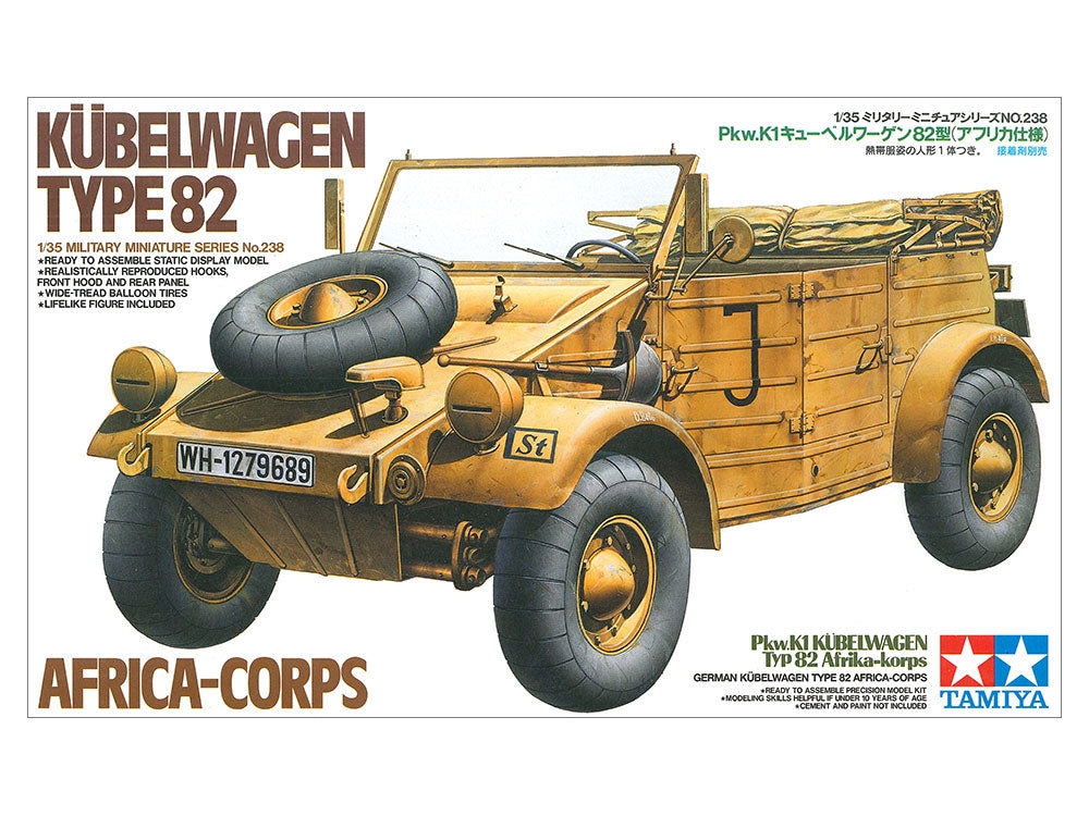 Tamiya 35238 German Kbelwagen Type 82 Africa-Corps 1/35 – zdjęcie 2