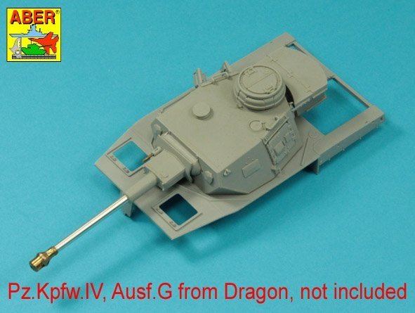 Aber 35L-068N 75mm KwK40L/43 barrel with early muzzle brake for German Panzer IV Ausf.G tanks 1/35 – image 4