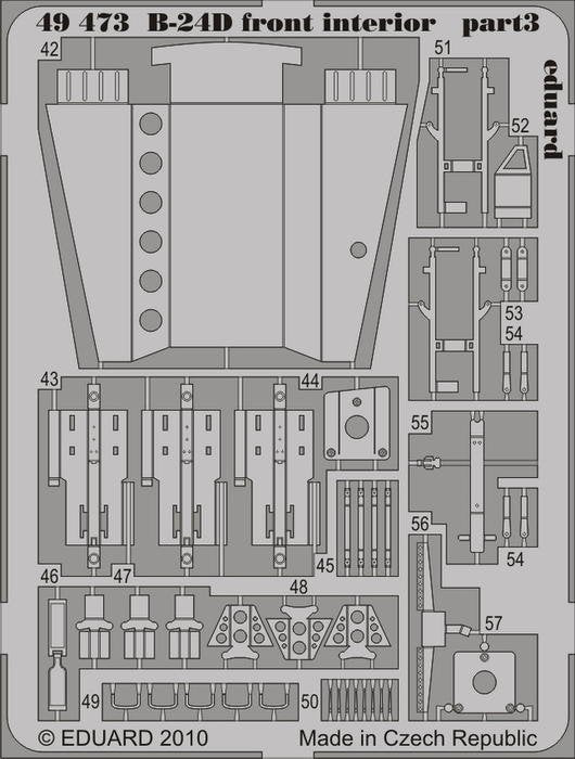 Eduard 49473 B-24D front interior 1/48 Revell Academy – zdjęcie 2