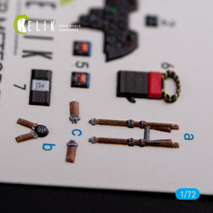KELIK K72077 Gloster Meteor F.8 interior 3D decals for Airfix kit 1/72 – zdjęcie 3
