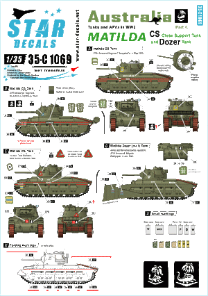 Star Decals 35-C1069 Australia Tanks &amp;amp; AFVs #4 1/35