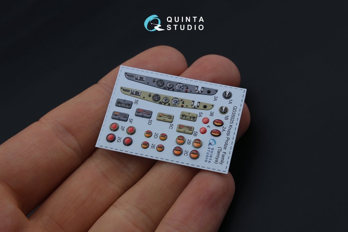 Quinta Studio QD35025 Krupp Protze 3D-Printed &amp;amp; coloured Interior on decal paper (for Tamiya kit) 1/35 – zdjęcie 2