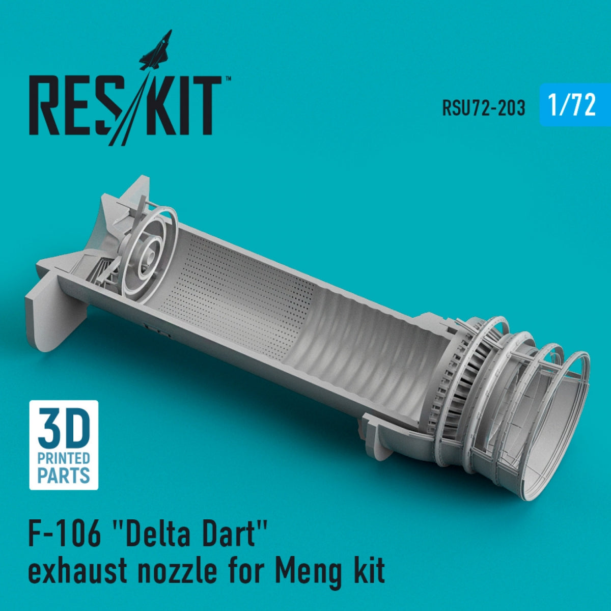 RESKIT RSU72-0203 F-106 &amp;quot;DELTA DART&amp;quot; EXHAUST NOZZLE FOR MENG KIT (3D PRINTED) 1/72 – image 2