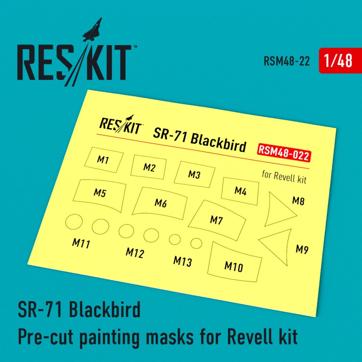 RESKIT RSM48-0022 SR-71 &amp;quot;BLACKBIRD&amp;quot; PRE-CUT PAINTING MASKS FOR REVELL KIT 1/48