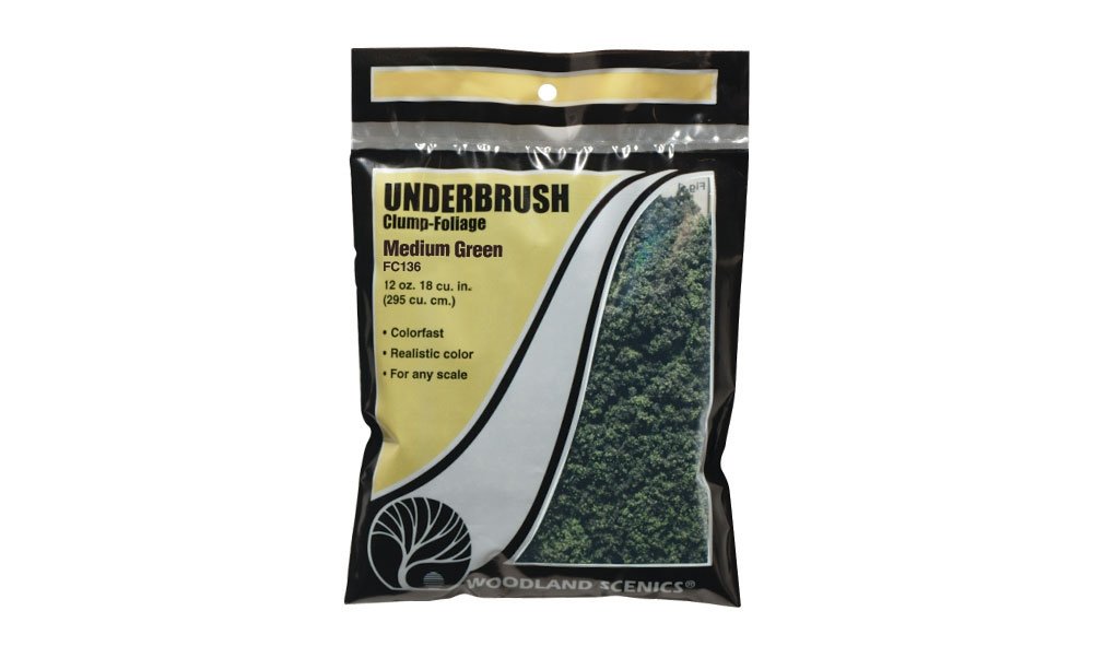 Woodland Scenics WFC136 Medium Green Underbrush (412cm3) – image 3