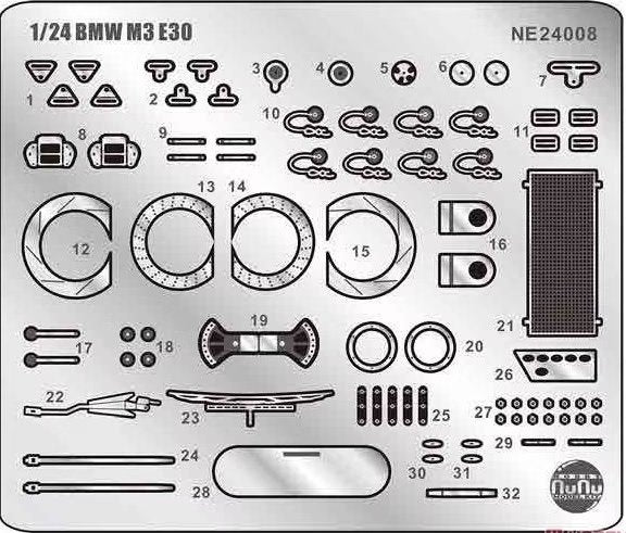 NuNu NE24008 BMW M3 E30 Pièces de détail 1/24