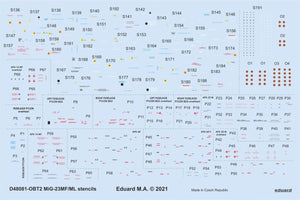 Eduard D48081 MiG-23MF/ML stencils TRUMPETER 1/48 – zdjęcie 2