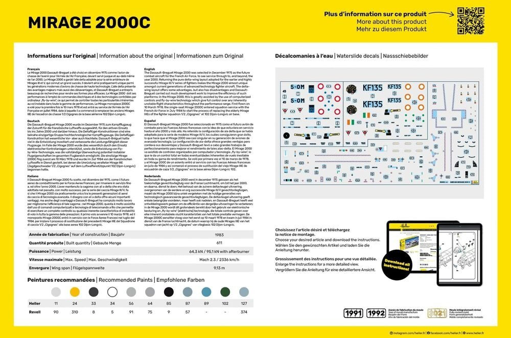 Heller 56426 Starter Kit - Mirage 2000C 1/48 – zdjęcie 3