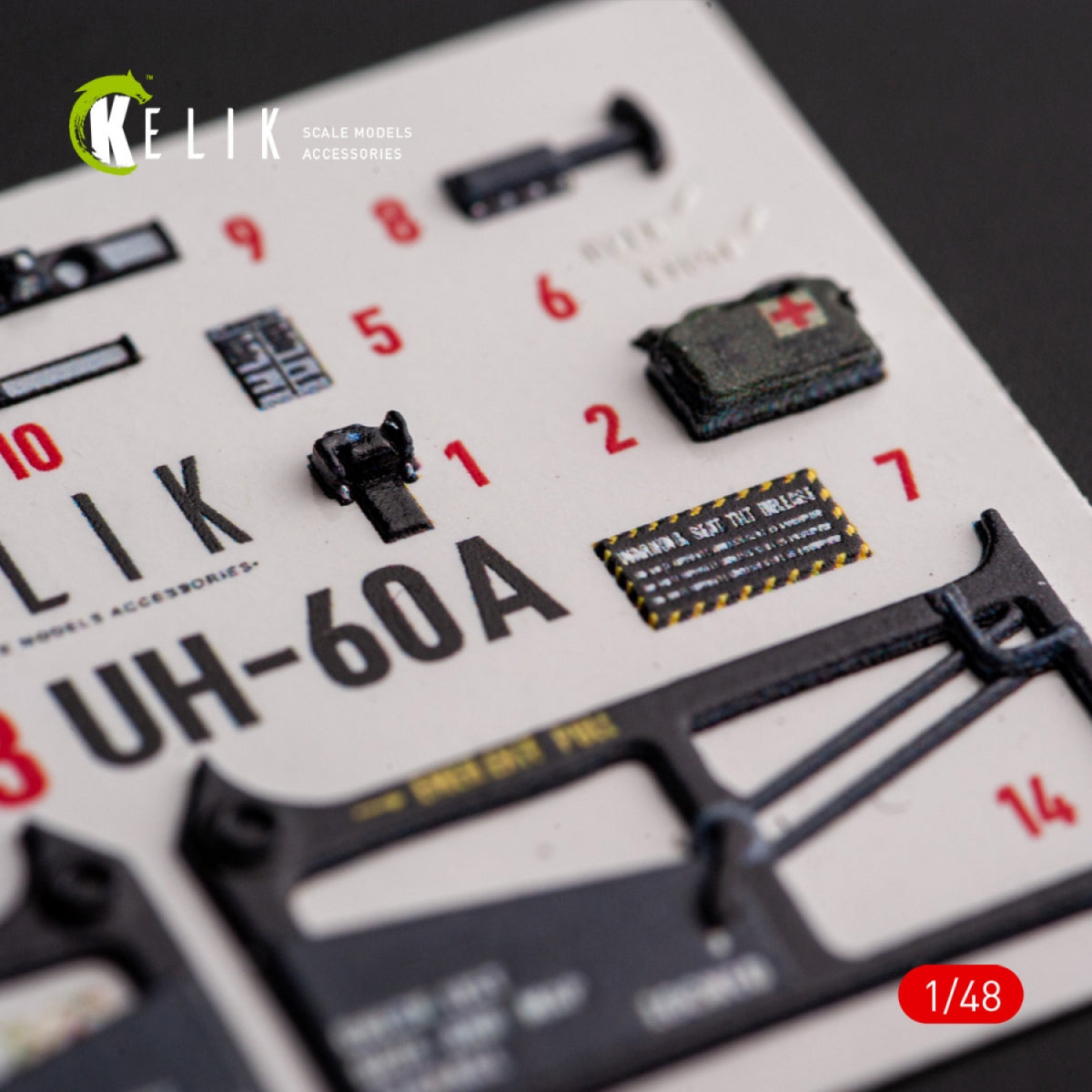 KELIK K48113 UH-60A Black Hawk - Type 1 interior 3D decals for ICM kit 1/48 – zdjęcie 10
