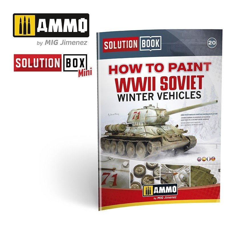 AMMO of Mig Jimenez 7903 SOLUTION BOX MINI (20) - How to paint WWII Soviet Winter Vehicles – zdjęcie 3