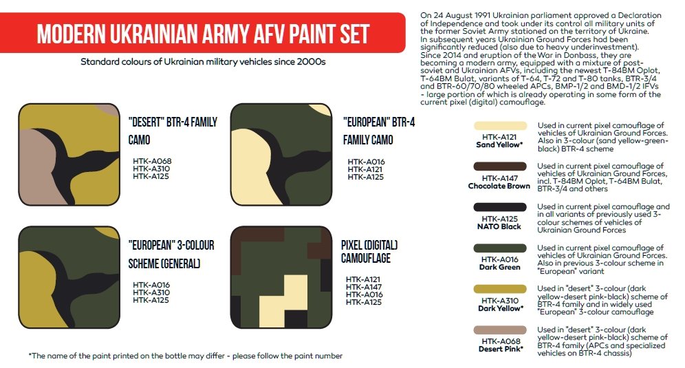 Hataka HTK-AS112 Modern Ukrainian Army AFV paint set 6x17 ml – zdjęcie 3