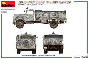 Miniart 35453 German 3t Troop Carrier 3.6-36S Radkasten-Normal-Type 1/35 – zdjęcie 3