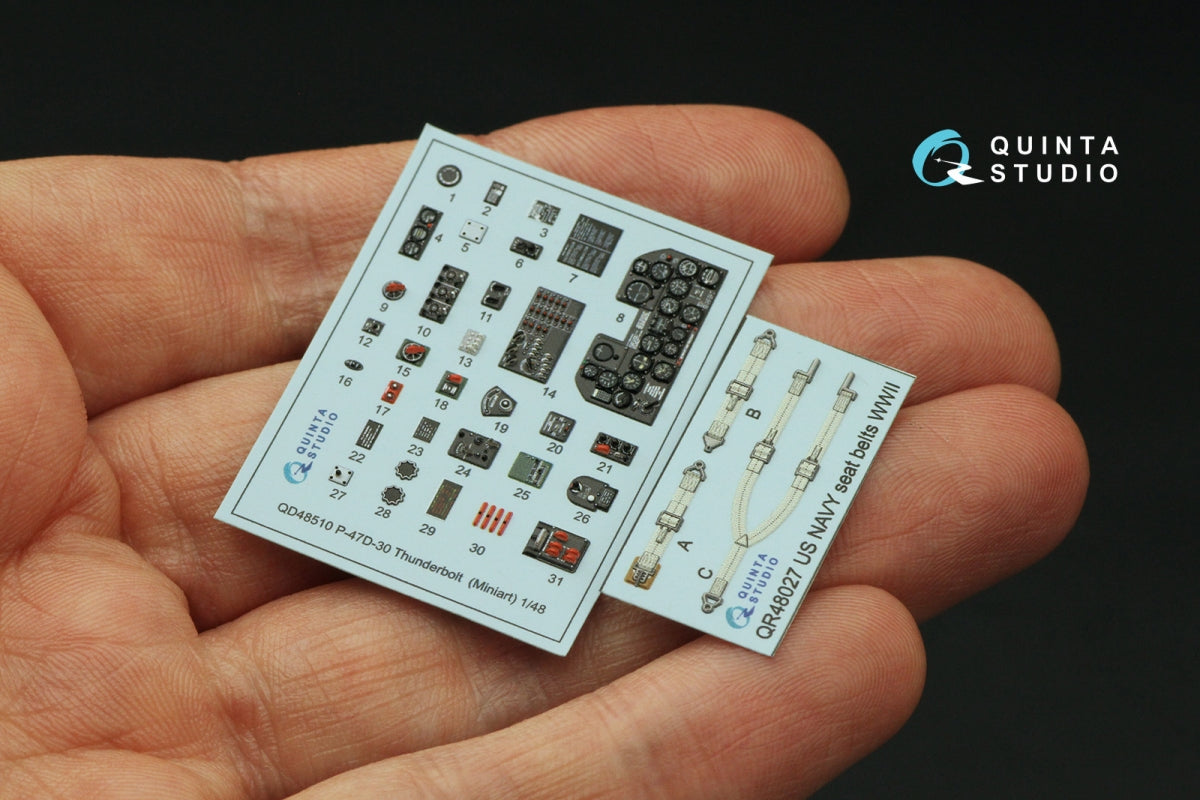 Quinta Studio QD48510 P-47 D-30 3D-Printed coloured Interior on decal paper (Miniart) 1/48 – zdjęcie 5