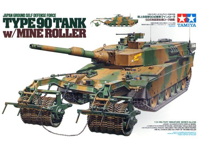 Tamiya 35236 JGSDF Type 90 Tank w/ Mine Roller 1/35