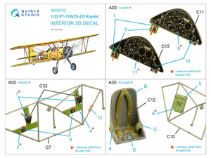 Quinta Studio QD32152 PT-13/N2S-2/5 Kaydet 3D-Printed &amp;amp; colored Interior on decal paper (ICM) 1/32 – image 2