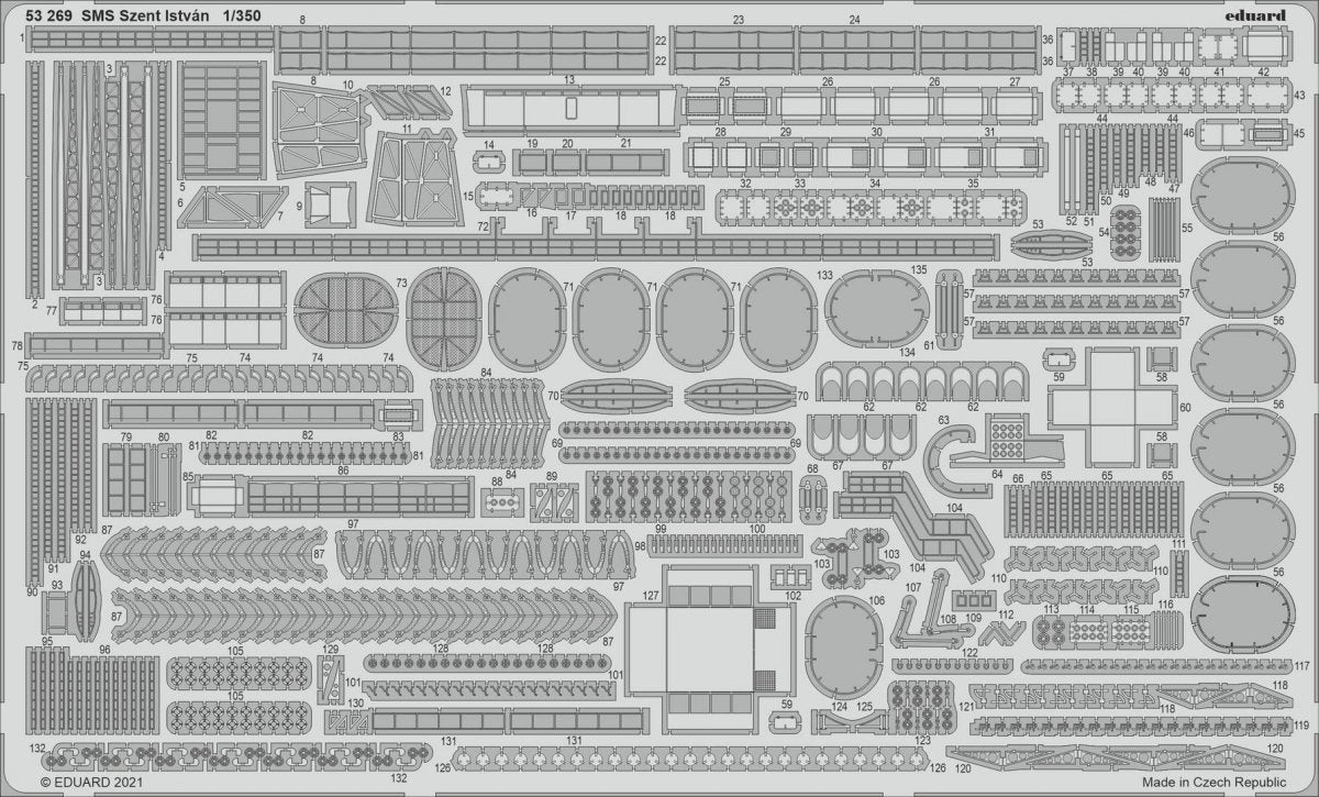 Eduard BIG5362 SMS Szent István TRUMPETER 1/350 – zdjęcie 4