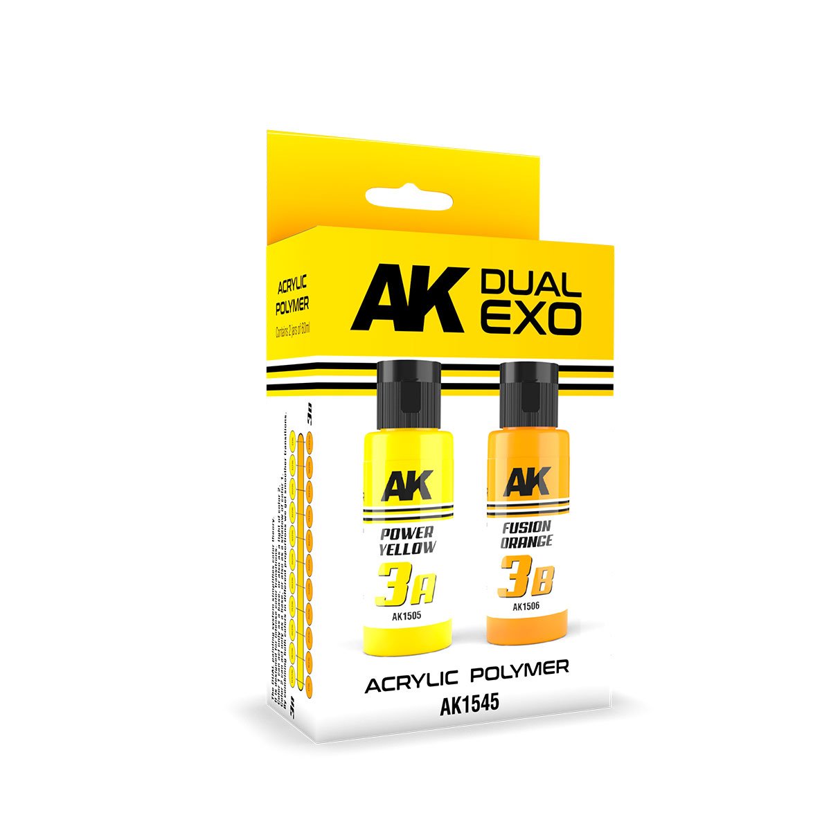 AK Interactive AK1545 DUAL EXO SET 3 – 3A POWER YELLOW & 3B FUSION ORANGE
