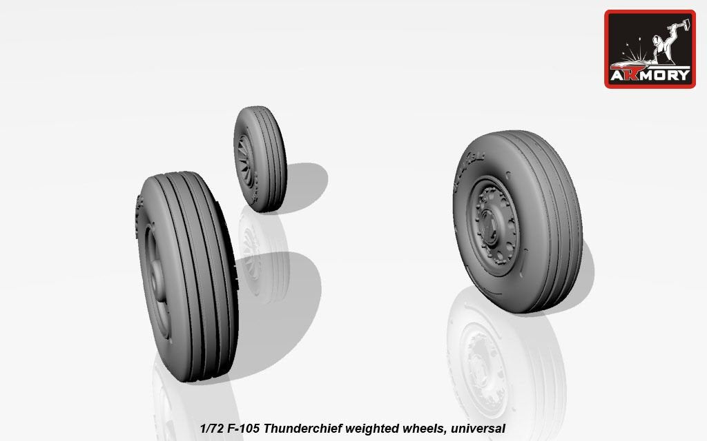Armory Models AW72313 F-105 Thunderchief wheels w/ weighted tires 1/72 – image 3