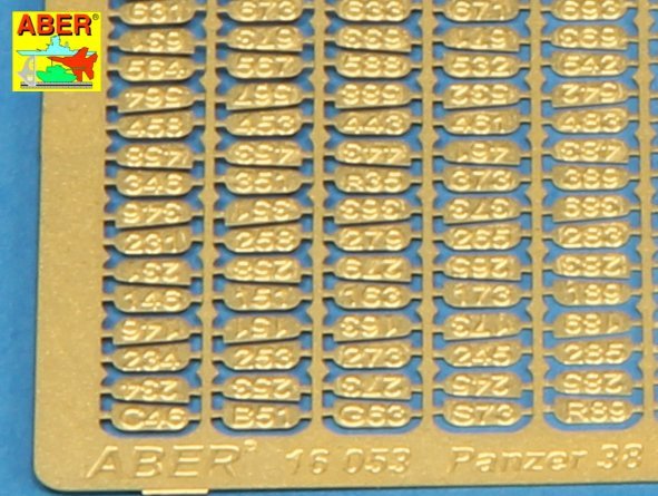 Aber 16053 Panzer 38 track link casting numbers 1/16 – zdjęcie 4