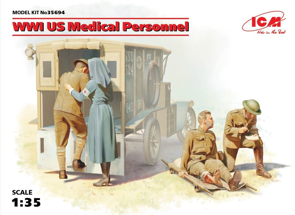 ICM 35694 Personnel médical américain de la Première Guerre mondiale, échelle 1/35