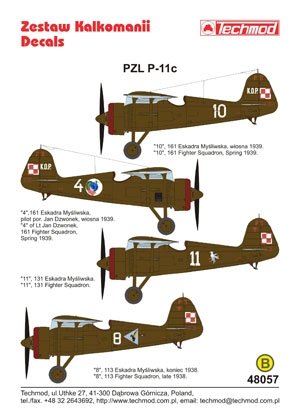 Techmod 48057 - PZL P.11c 1/48 – zdjęcie 2