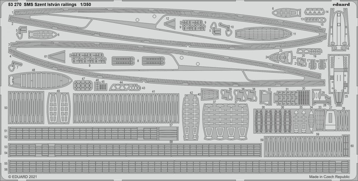Eduard 53270 SMS Szent István garde-corps TROMPETTE 1/350
