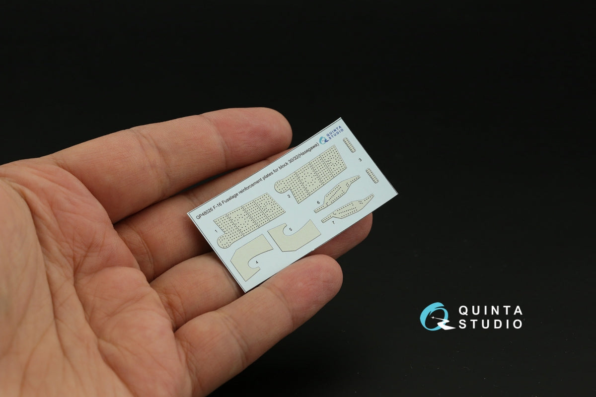 Quinta Studio QP48026 F-16 block 30/32 reinforcement plates (Hasegawa) 1/48 – zdjęcie 2