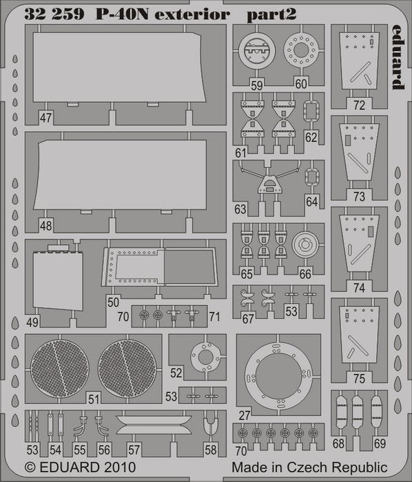 Eduard 32259 P-40N exterior HASEGAWA 1/32 – zdjęcie 2