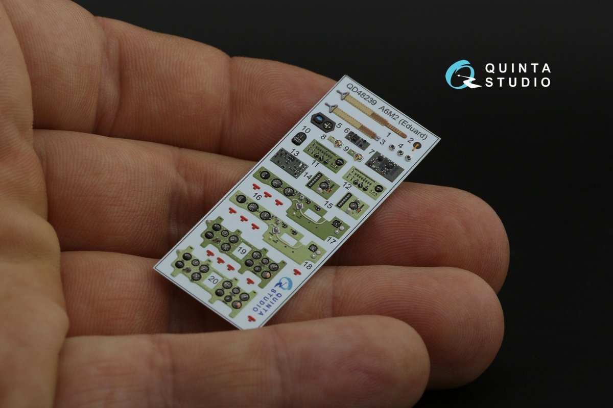 Quinta Studio QD48239 A6M2 Zero 3D-Printed &amp;amp; coloured Interior on decal paper (Eduard) 1/48 – zdjęcie 2