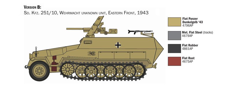 Italeri 7079 Sd.Kfz. 251/10 1/72 – zdjęcie 6
