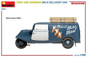 MiniArt 38057 TEMPO A400 LIEFERWAGEN. MILK DELIVERY VAN 1/35 – zdjęcie 5