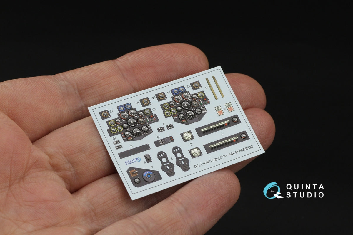 Quinta Studio QD32254 Horten Ho 229B 3D-Printed &amp;amp; colored Interior on decal paper (Takom) 1/32 – image 3