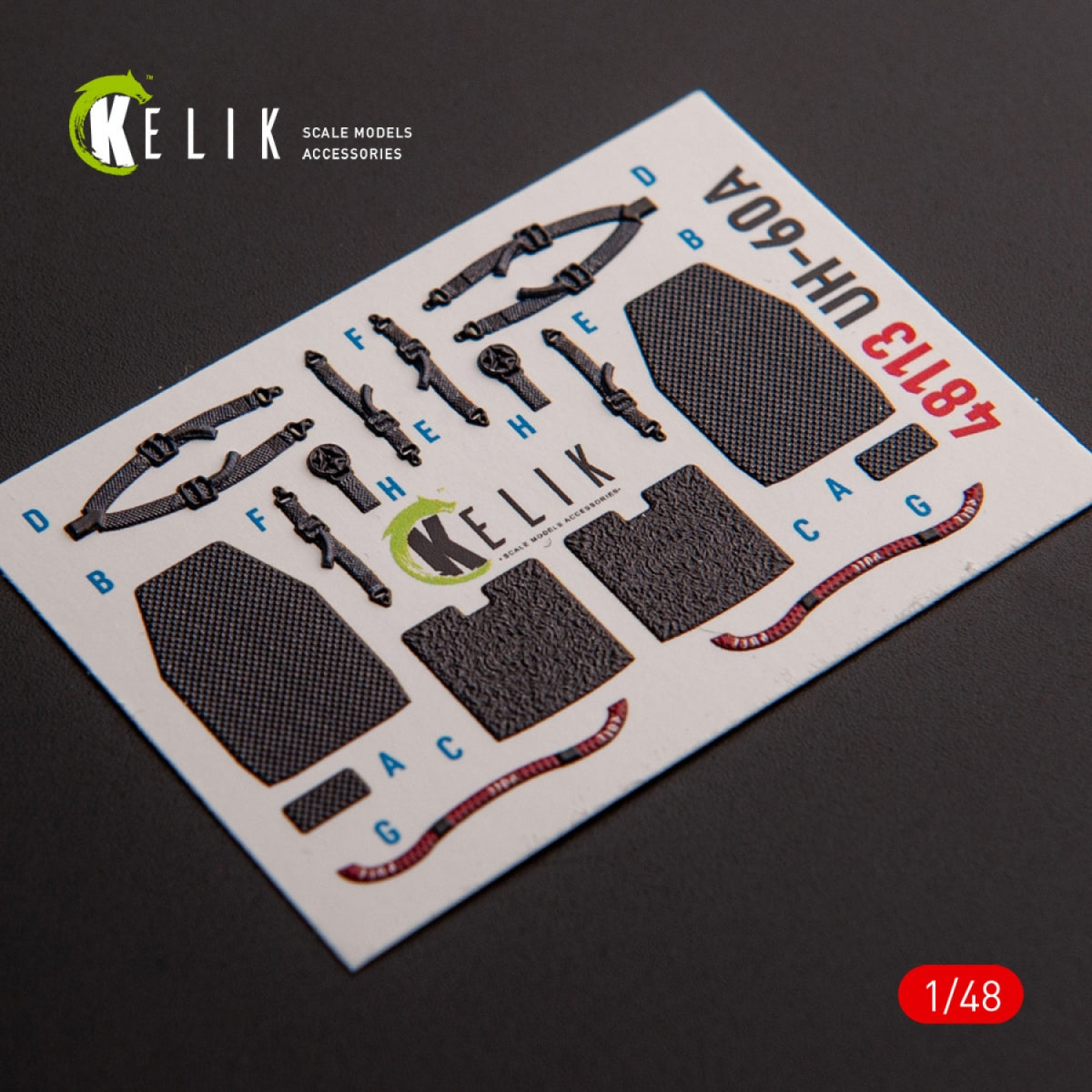 KELIK K48113 UH-60A Black Hawk - Type 1 interior 3D decals for ICM kit 1/48 – zdjęcie 2