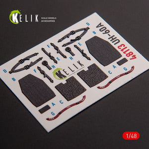 KELIK K48113 UH-60A Black Hawk - Type 1 interior 3D decals for ICM kit 1/48 – zdjęcie 2