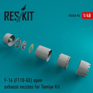 RESKIT RSU48-0084 Buses d&amp;#39;échappement ouvertes pour maquette Tamiya 1/48 du F-16 (F110-GE)