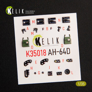 KELIK K35018 AH-64D APACHE INTERIOR 3D DECALS FOR TAKOM KIT 1/35 – image 4