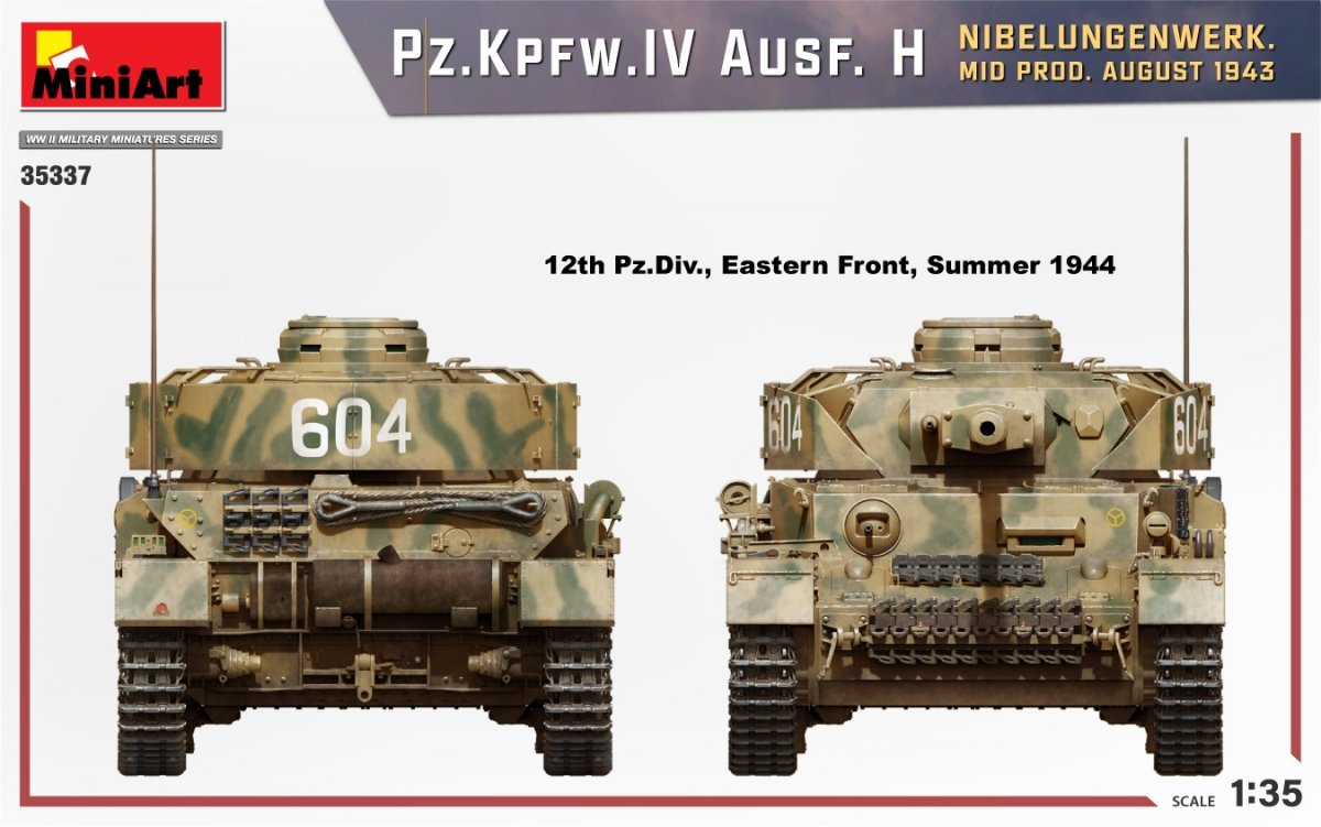 MiniArt 35337 Pz.Kpfw.IV Ausf. H NIBELUNGENWERK. MID PROD. AUGUST 1943 1/35 – immagine 3