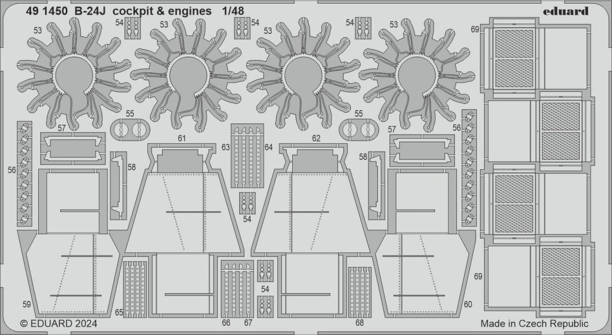 Eduard BIG49423 B-24J PART I HOBBY BOSS 1/48 – zdjęcie 2